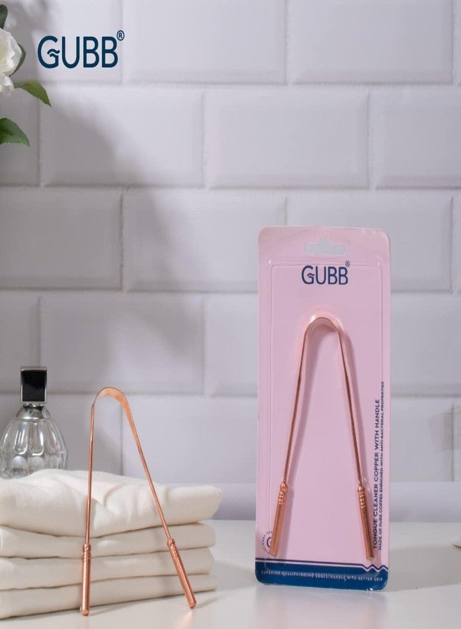 GUBB Ayurvedic Copper Tongue Cleaner for Kids & Adults with Ergonomic Handle - Effectively Combats Bad Breath, Enhances Oral Hygiene - Natural Copper Tongue Scraper for Improved Oral Health, Fresher Breath, and Gentle Tongue Cleaning Experience - Image 2